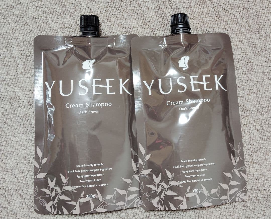 YUSEEK Cream Shampoo ダークブラウン 350g 2個セット