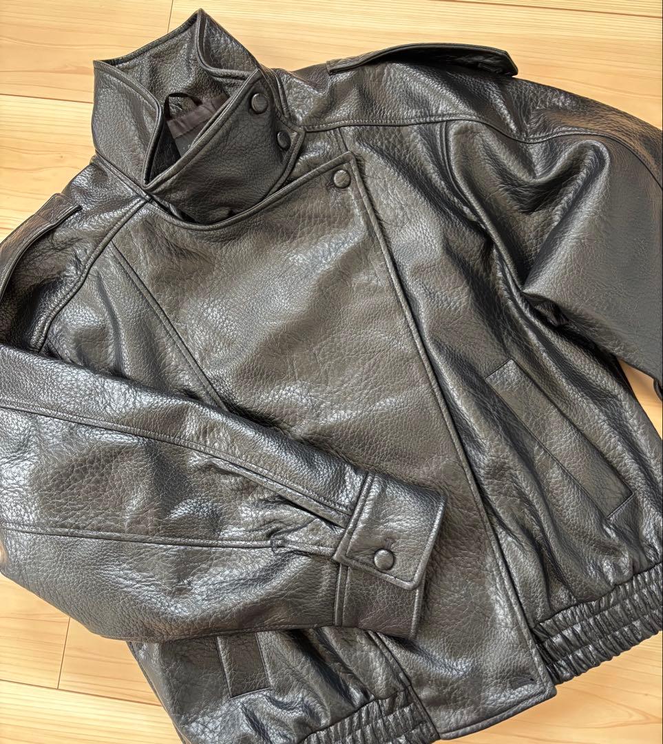 ZARA ザラ　フェイクレザージャケット　ブラック　Lサイズ