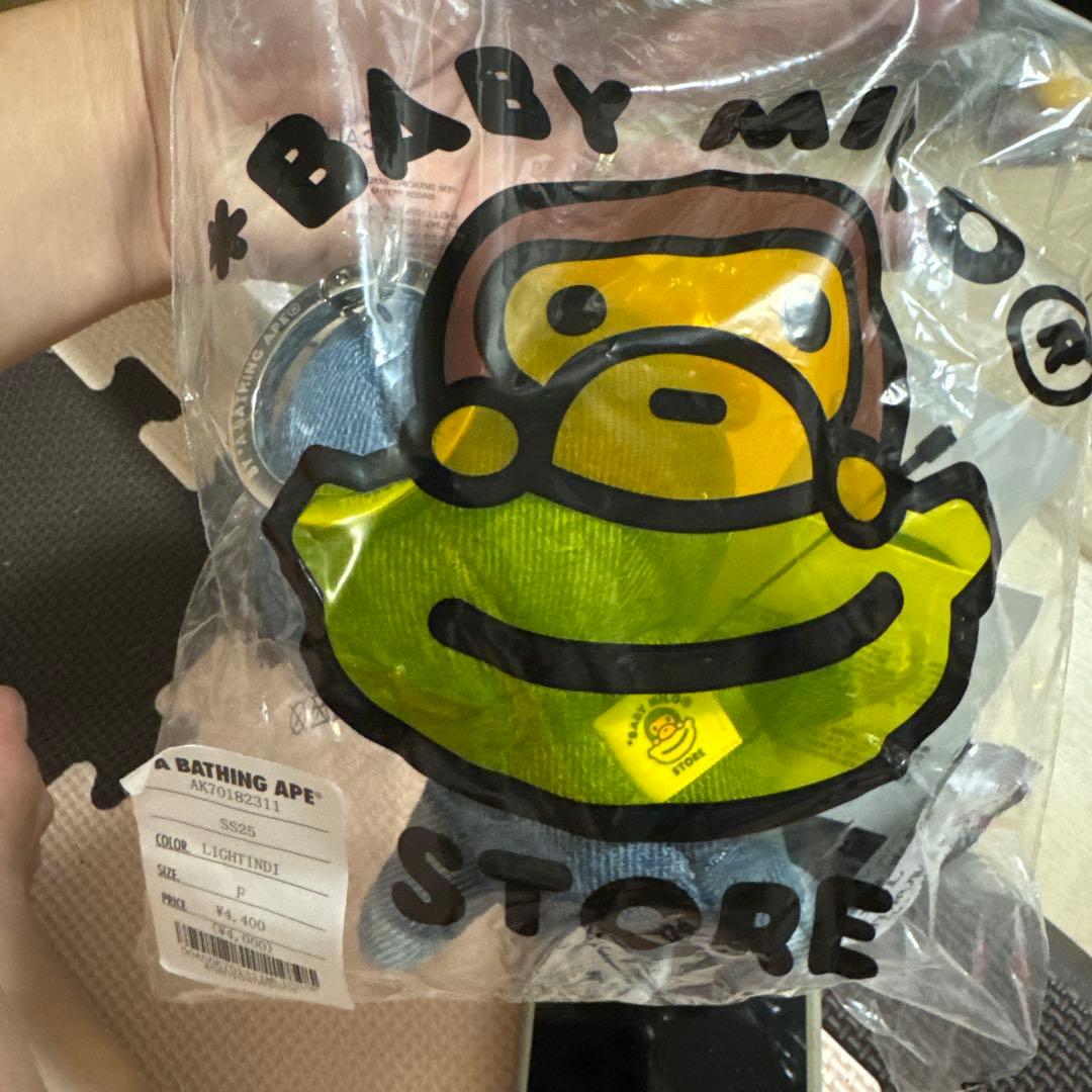 小物 BAPE BABY MILO PLUSH DENIM DOLL KEYCHAIN