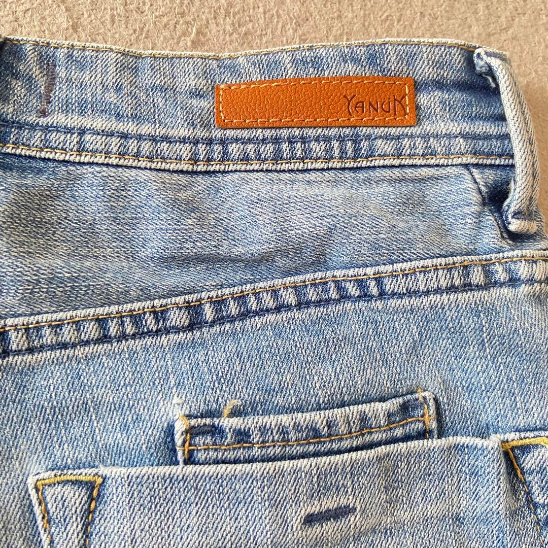 美品　YANUK IENA 別注ヤヌーク ボーイズストレートLEA 25