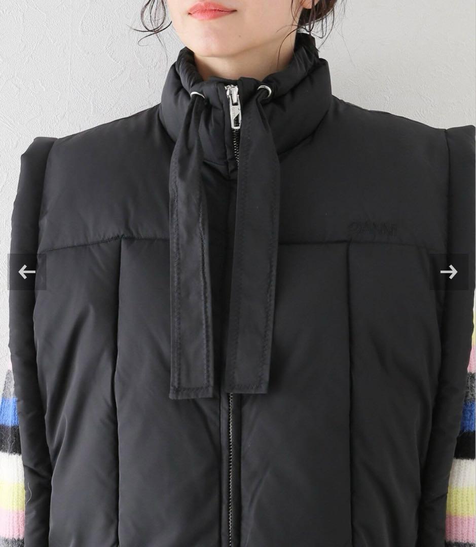 GANNI shiny puff oversized vest ガニー