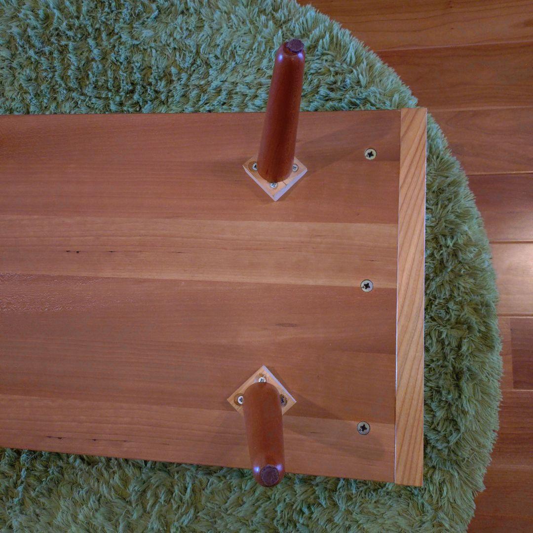 ウニコ　木製　ガラスローテーブル