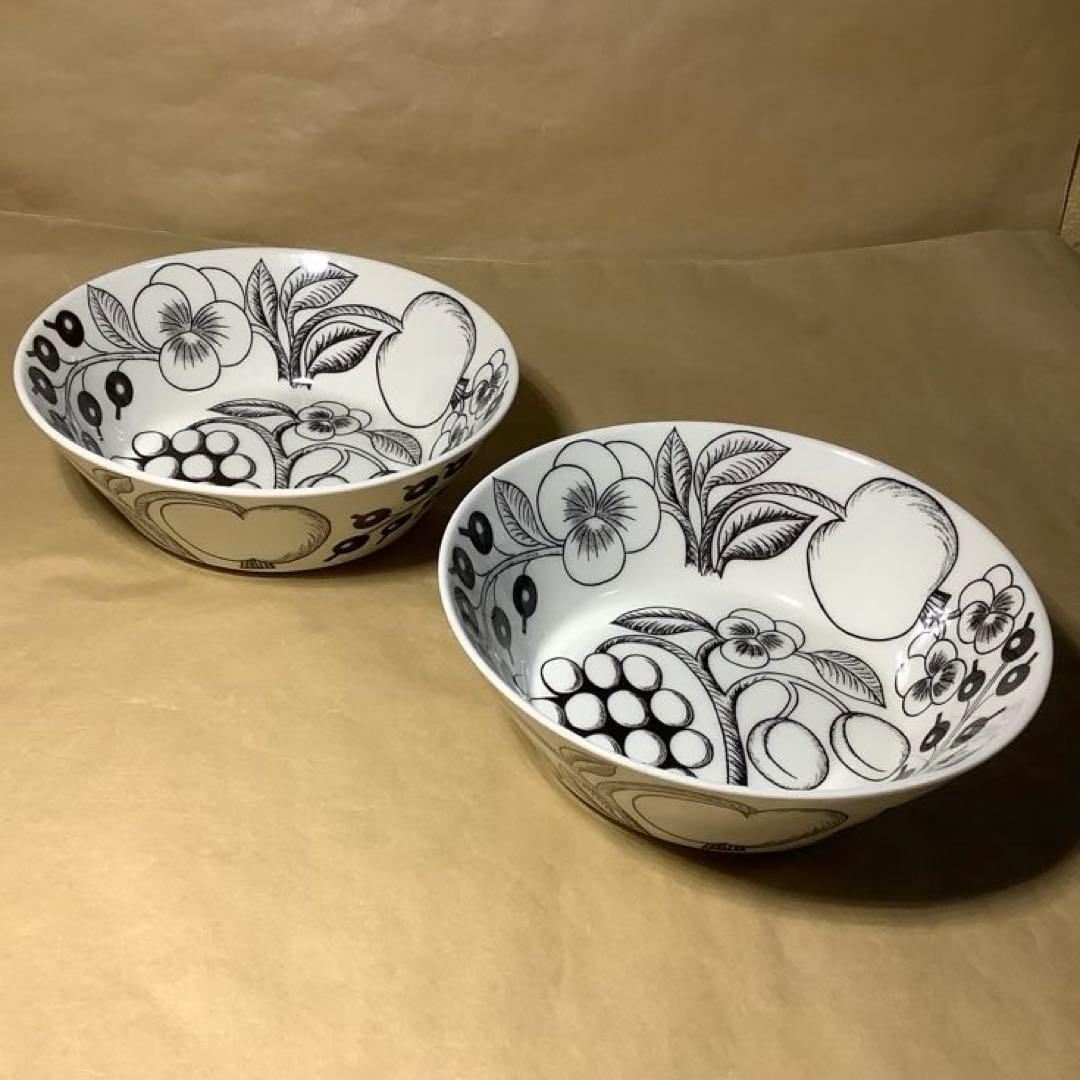 アラビア パラティッシュ ボウル16.5cm(ブラック)×2個(中古品)