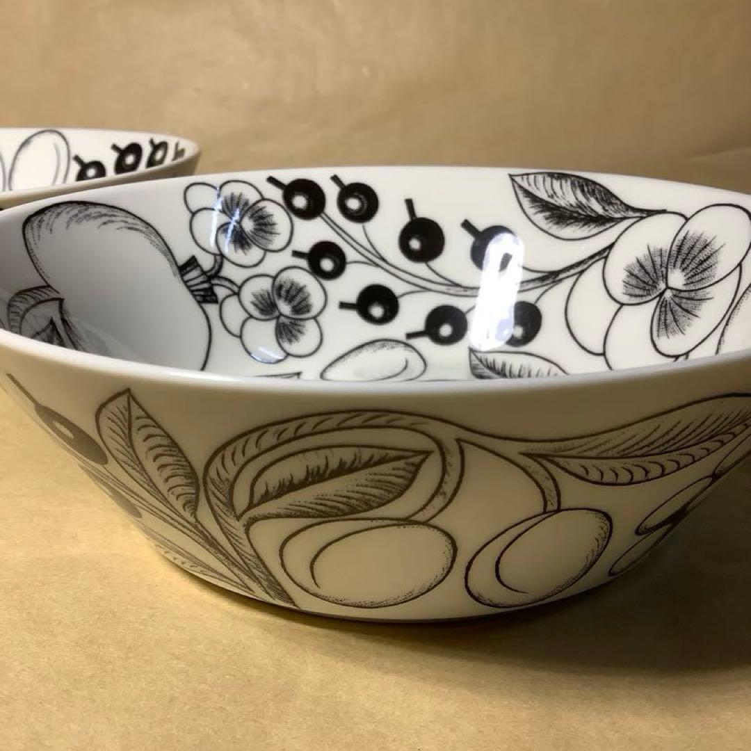 アラビア パラティッシュ ボウル16.5cm(ブラック)×2個(中古品)