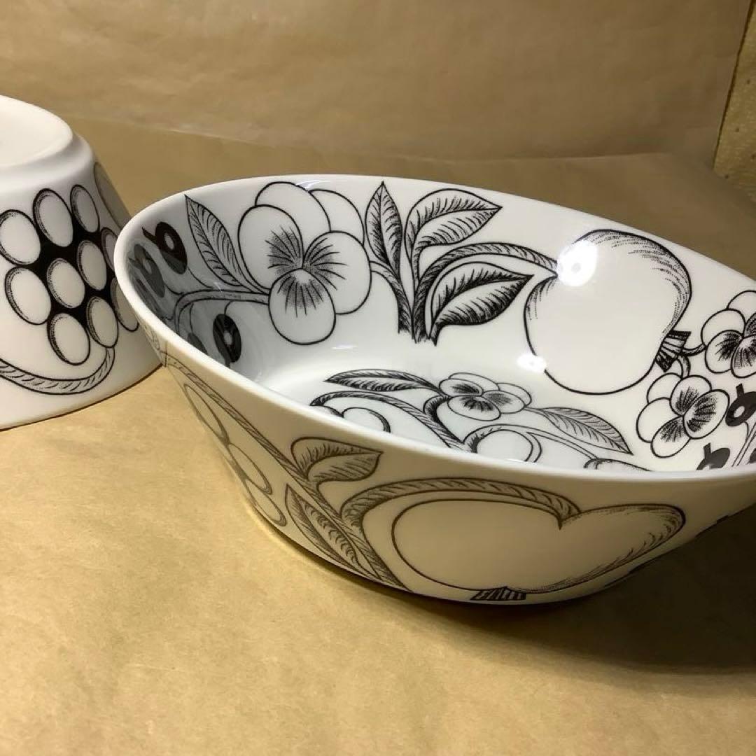 アラビア パラティッシュ ボウル16.5cm(ブラック)×2個(中古品)