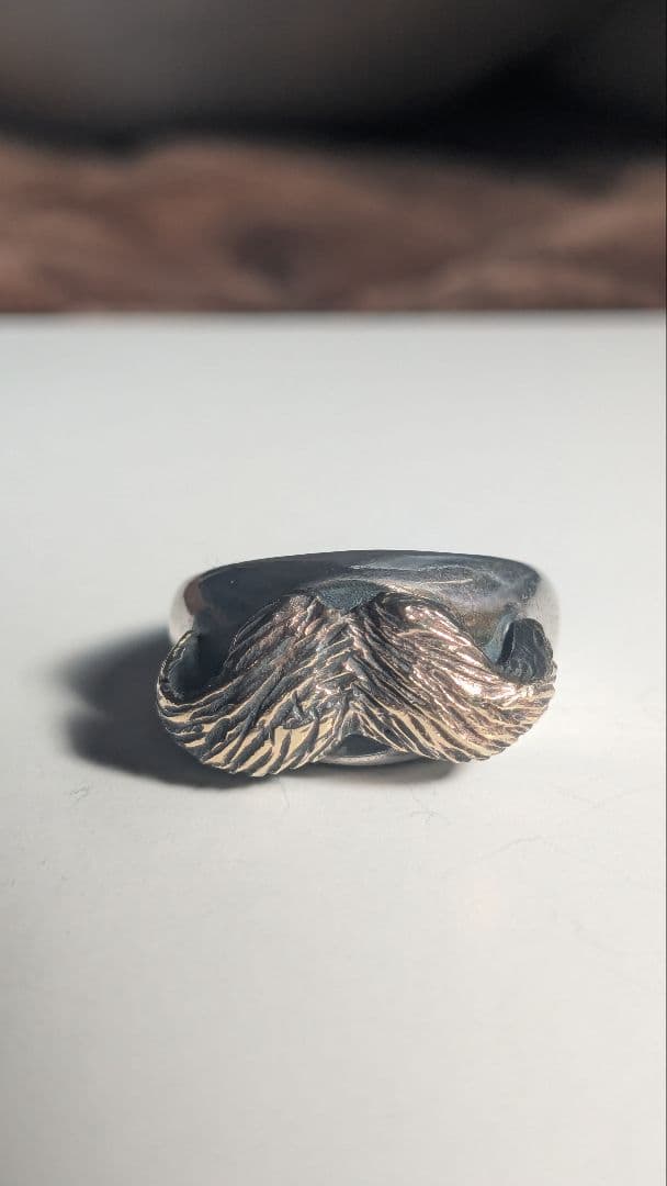 ガルシア 髭リング sv925 k10 サイズ不明　galcia　シルバーリング