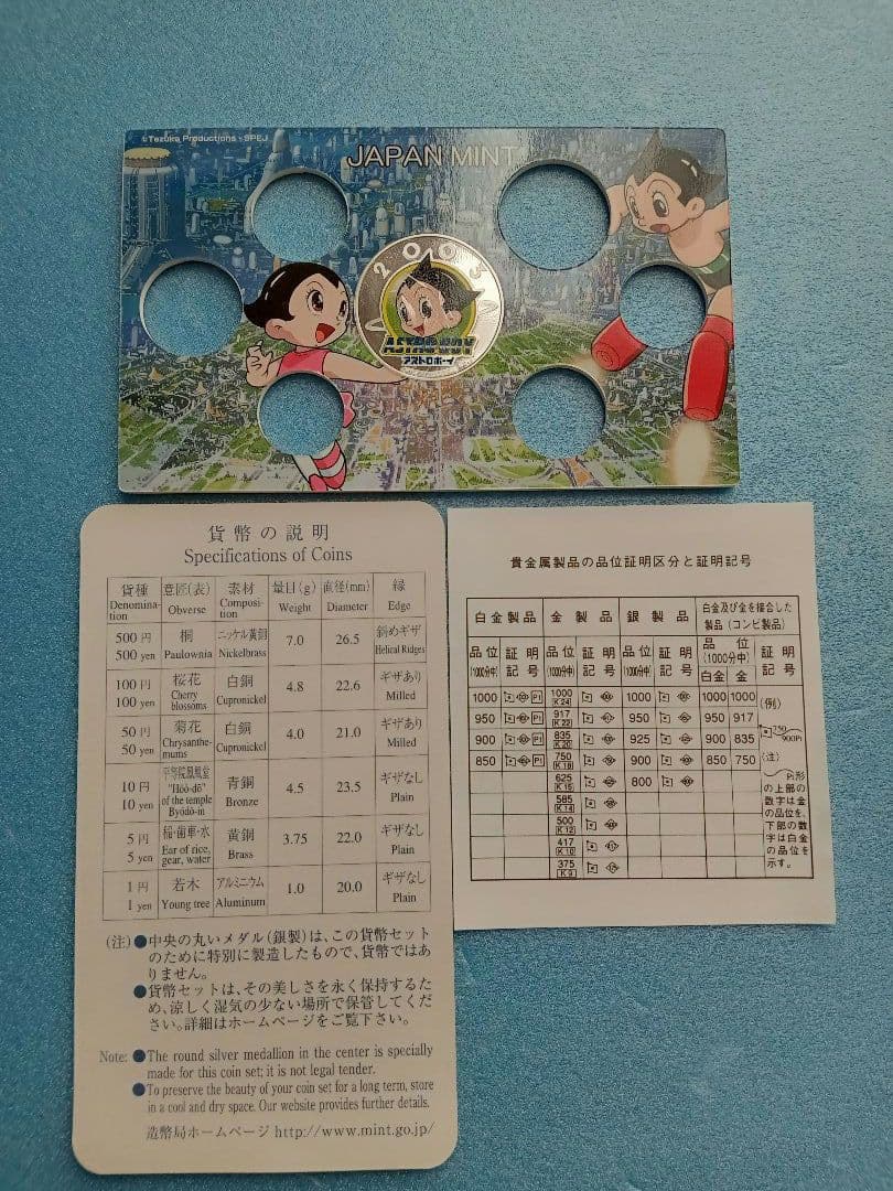 造幣局、鉄腕アトム誕生記念2003プルーフ貨幣セットの銀メダル