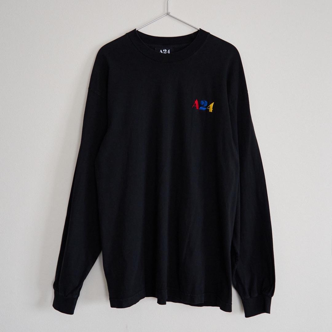 A24 刺繍ロゴ ブラック ロンT