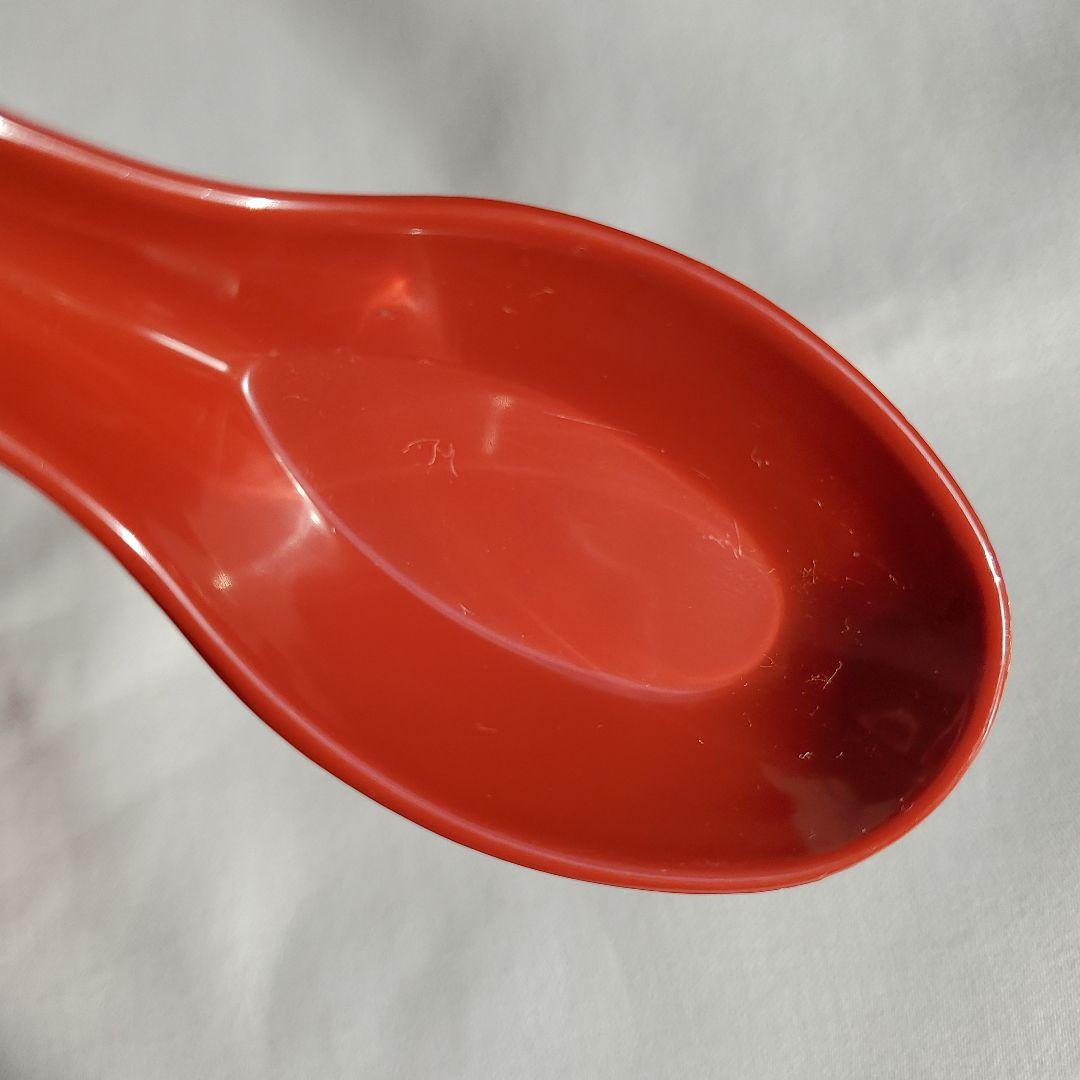 ★おまけです。　赤色プラスチックレンゲ5本セット