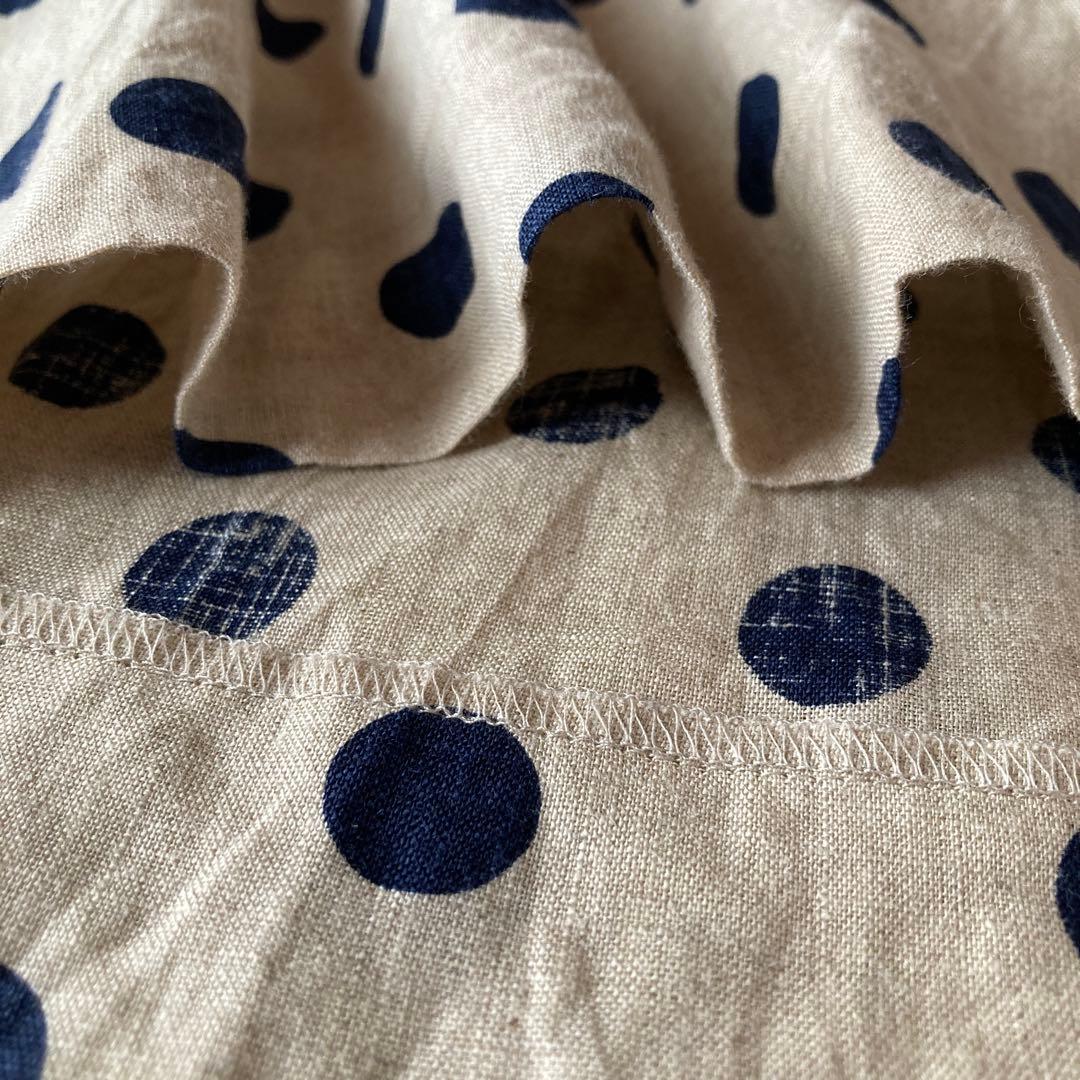 そら。さま専用♡【未使用】dahl'ia袖口シャーリング麻ドットプルオーバ日本製