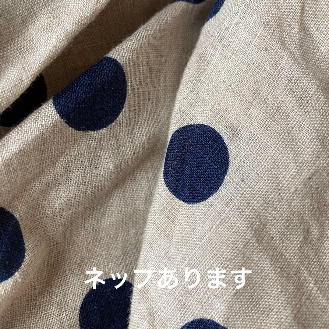 そら。さま専用♡【未使用】dahl'ia袖口シャーリング麻ドットプルオーバ日本製