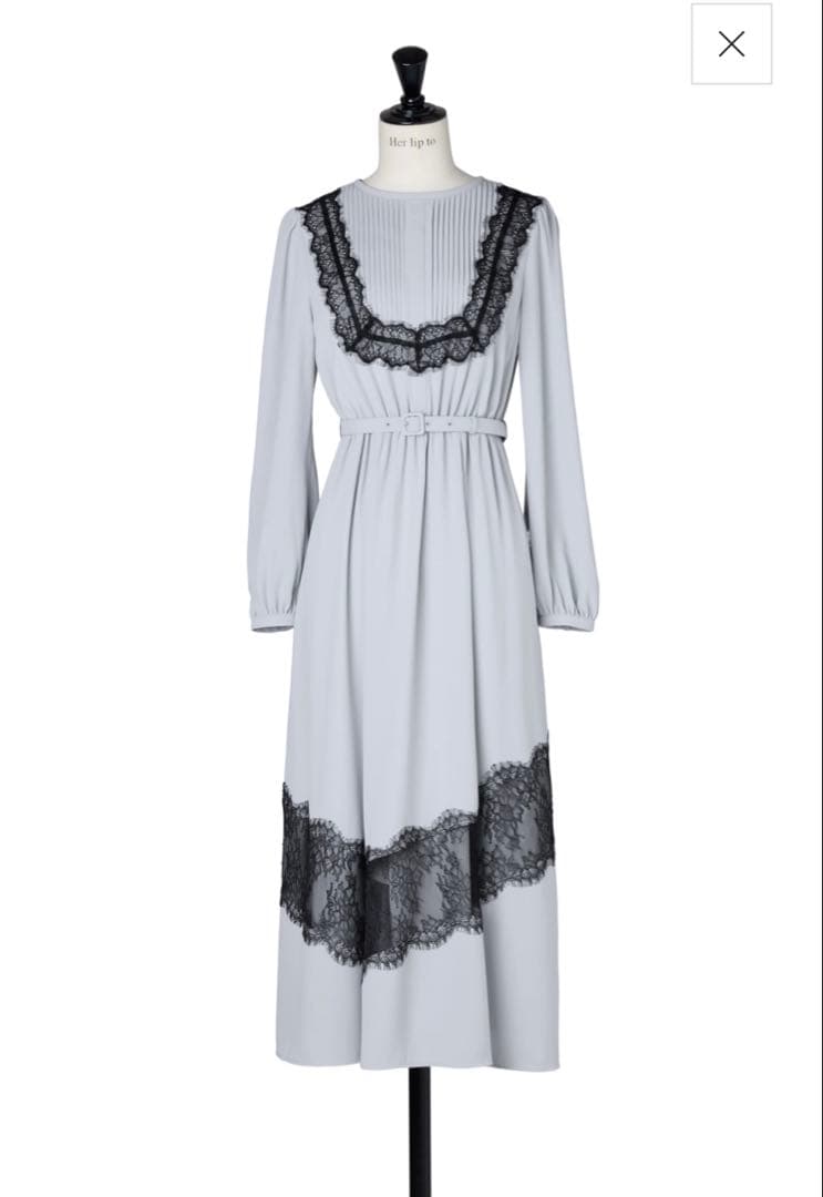 ワンピース Her lip to Rosaline Lace Trimmed Dress