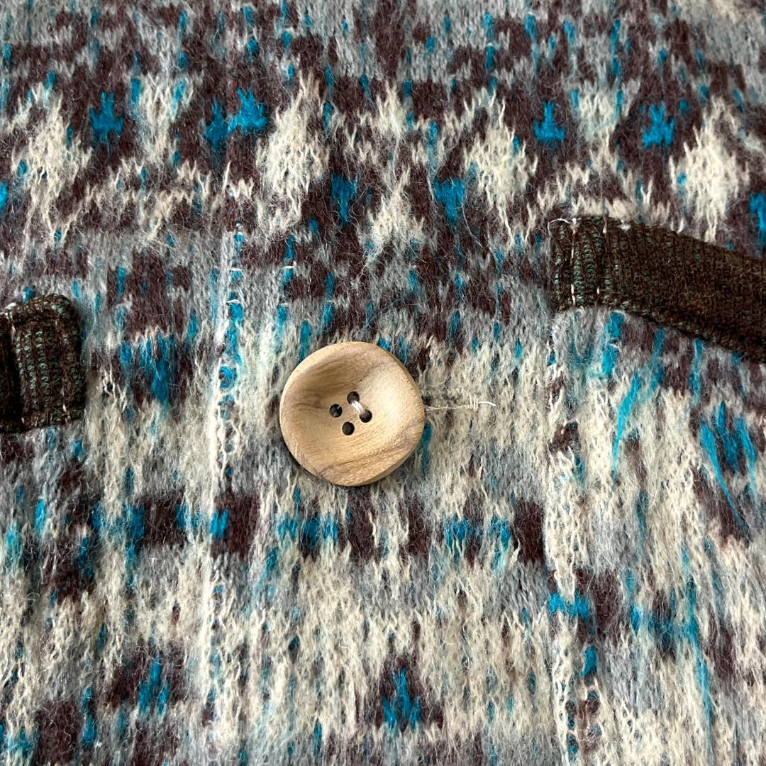 ブルートリック 岡山デニム ニット ジャケット L ウール アンゴラ トグル釦