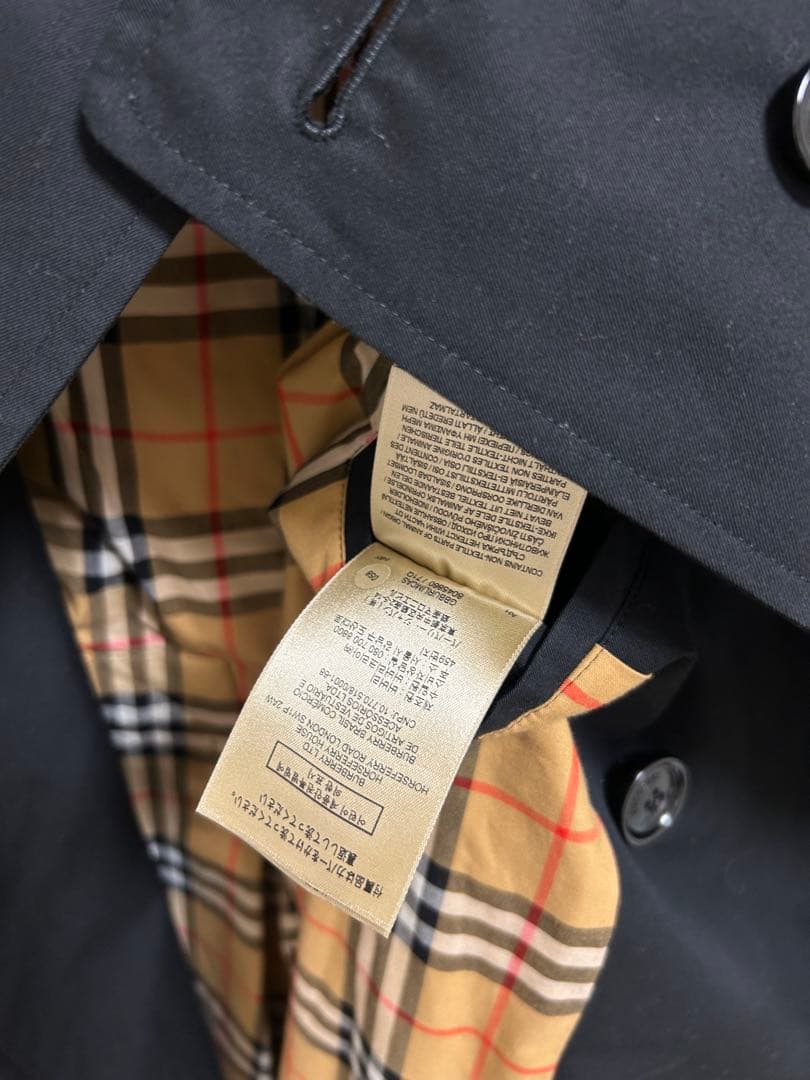 BURBERRY ブラック トレンチコート サイズ46