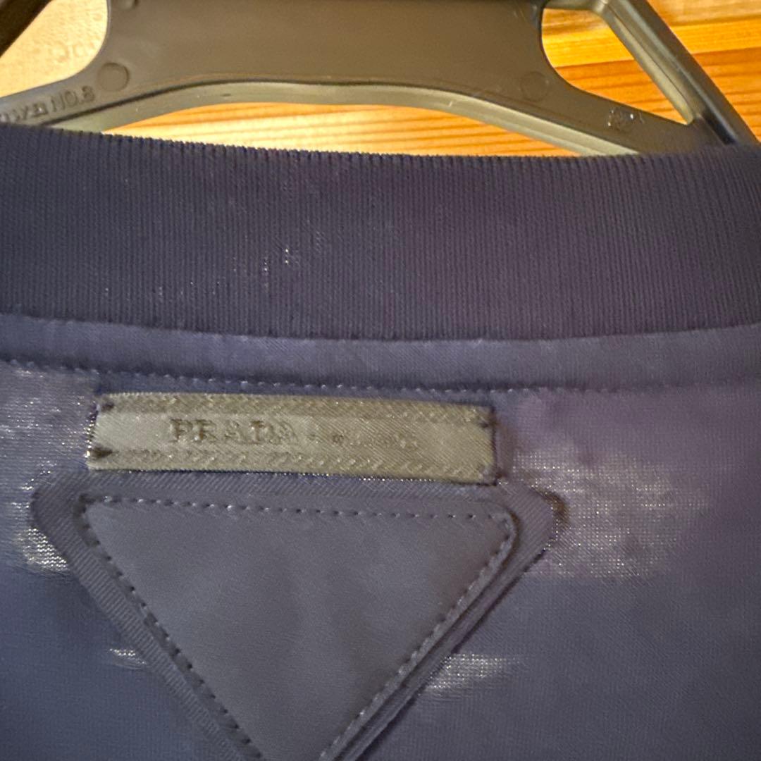 PRADAネイビー コットン Tシャツ　XXL