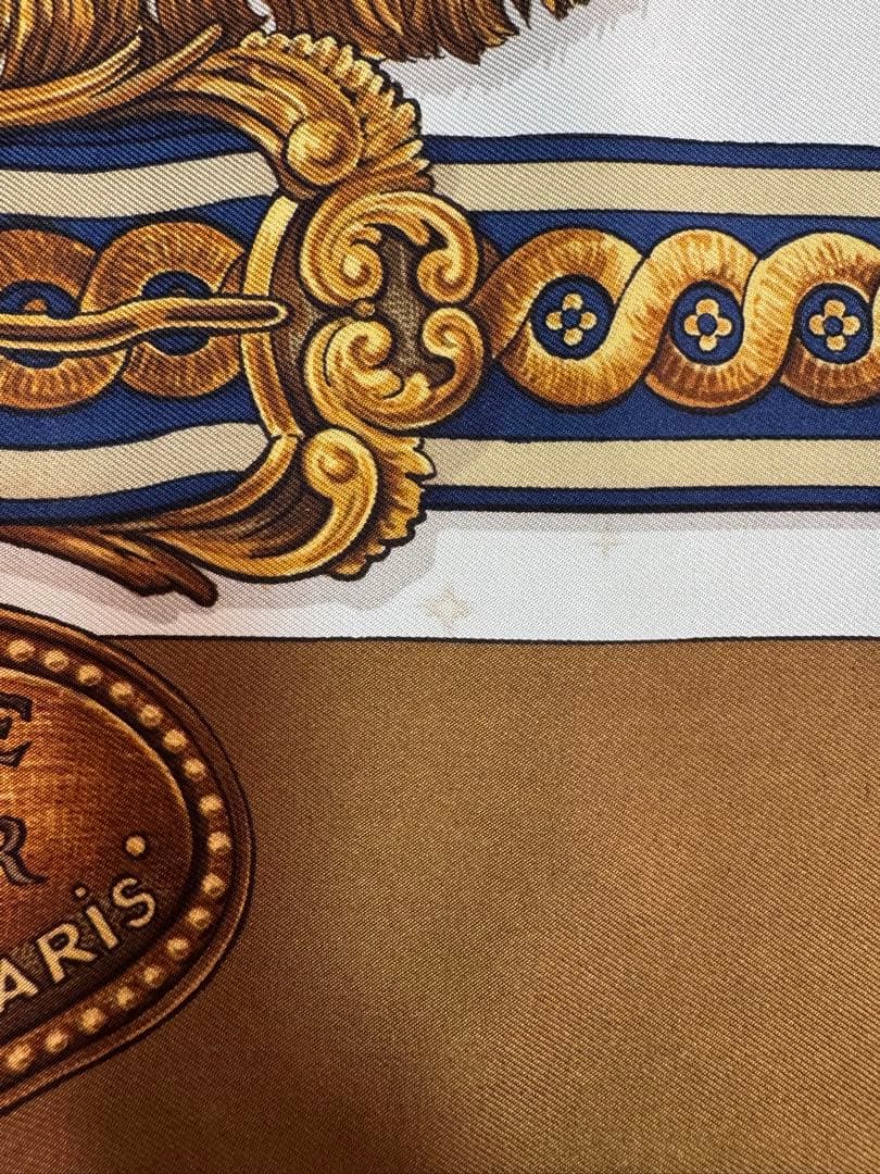 HERMES エルメス　BRIDE DE COUR スカーフ　ベージュ