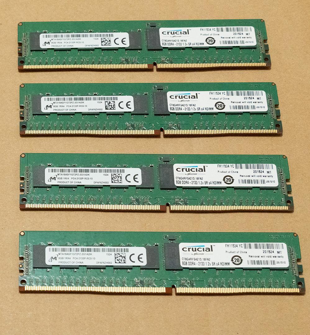 Crucial DDR4 8GB メモリ 4枚セット その2
