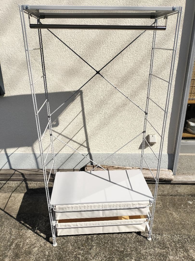 無印良品 MUJI スチールユニットシェルフ【ワードローブ】