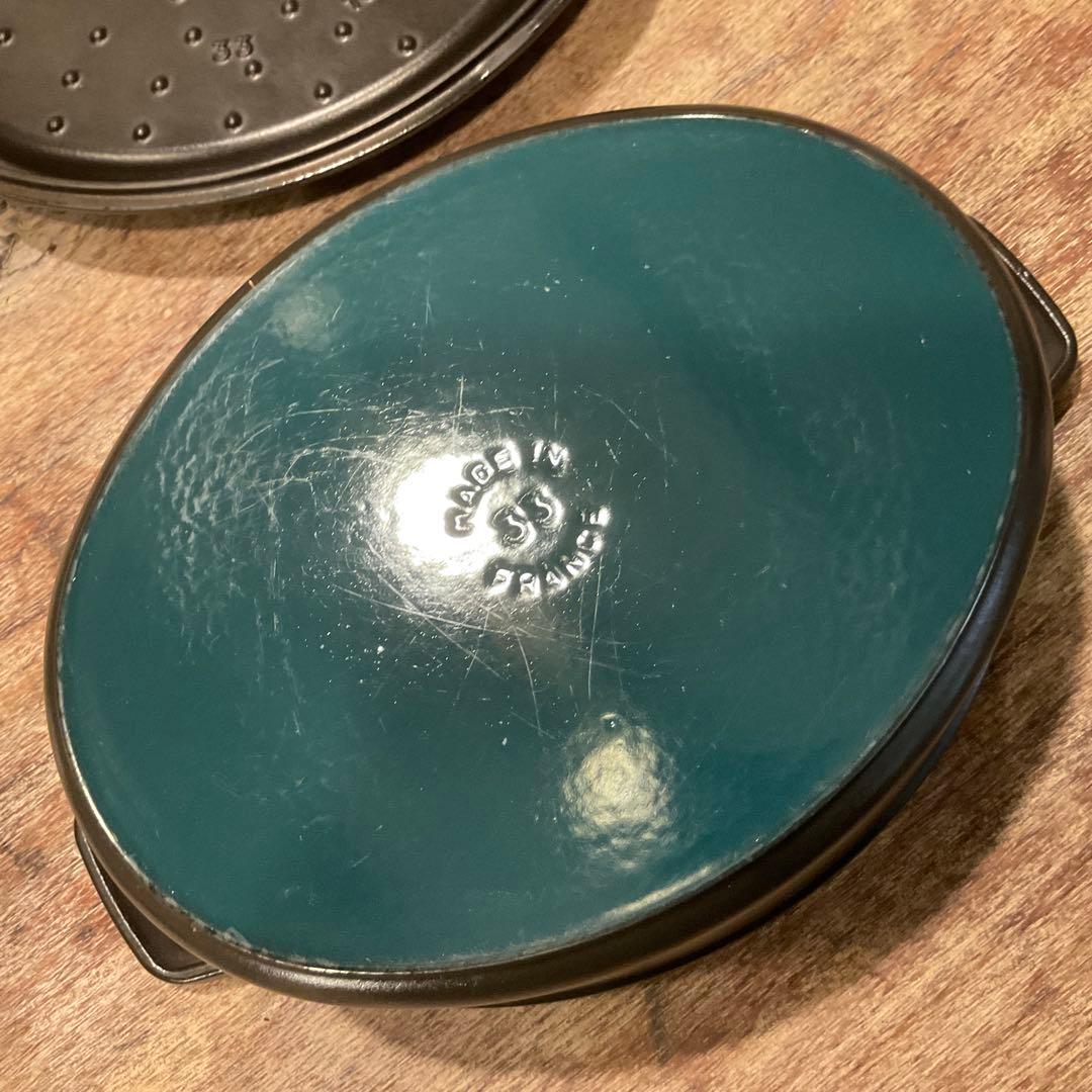 大容量！33cm！美品 ストウブ ピコ・ココット オーバル ブラック 黒