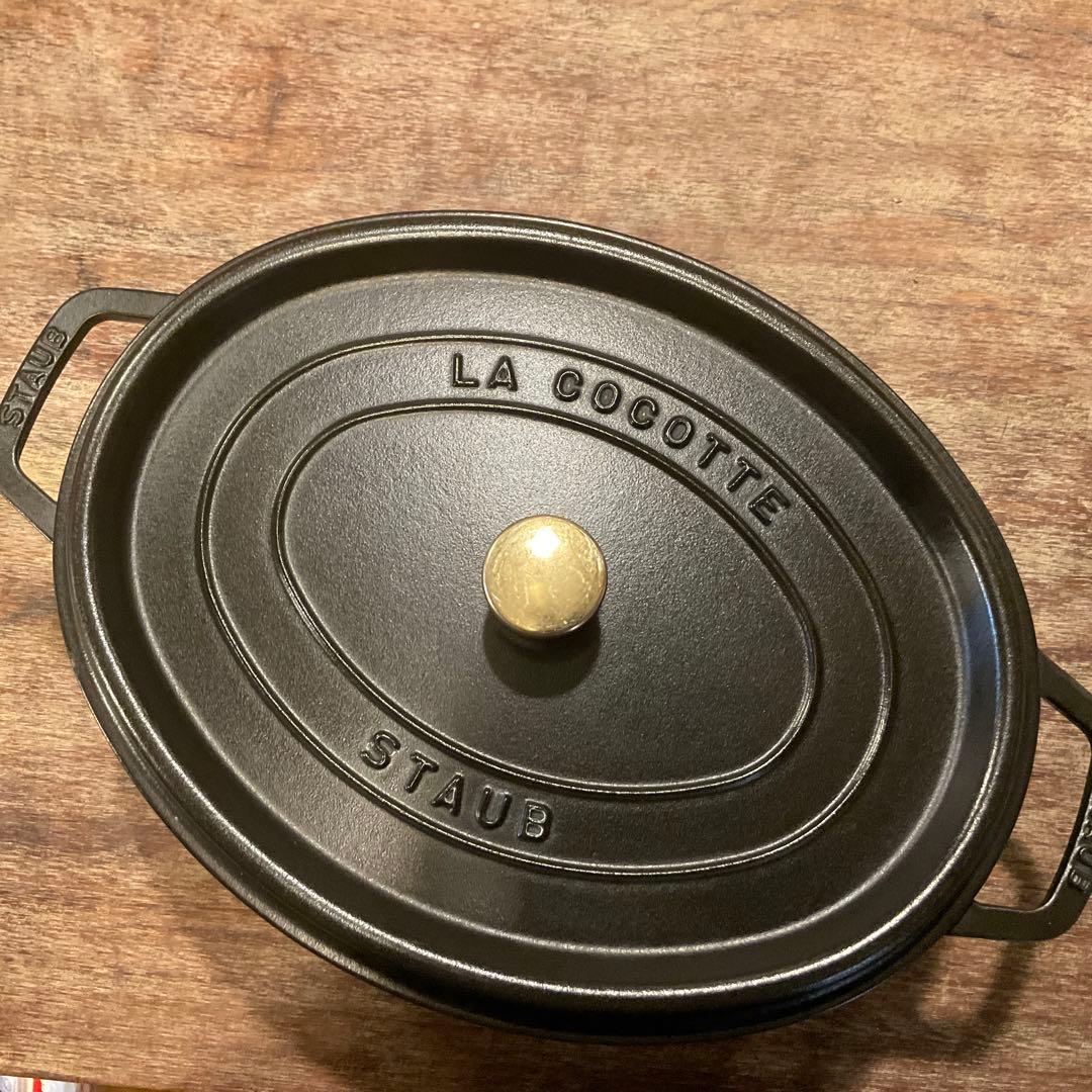 大容量！33cm！美品 ストウブ ピコ・ココット オーバル ブラック 黒