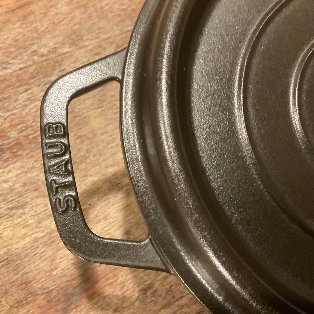 大容量！33cm！美品 ストウブ ピコ・ココット オーバル ブラック 黒