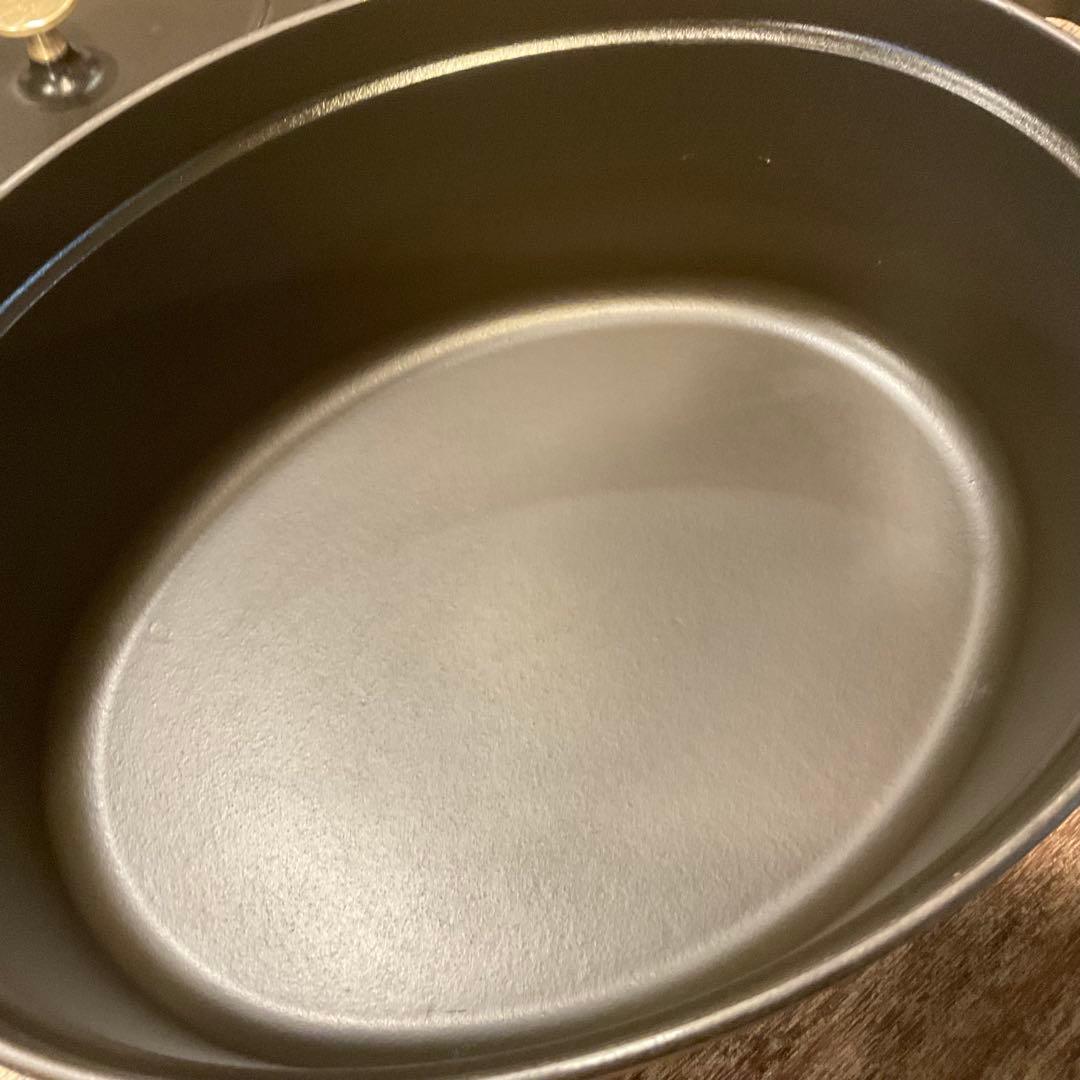 大容量！33cm！美品 ストウブ ピコ・ココット オーバル ブラック 黒