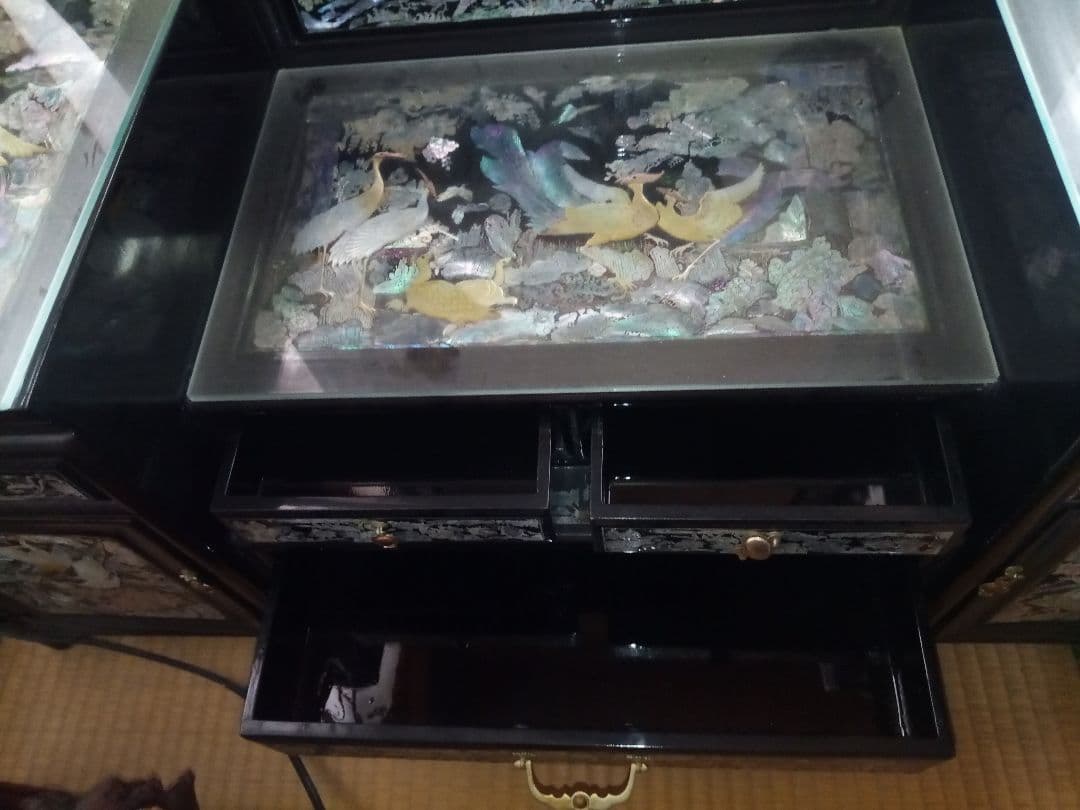 激レア!!昭和レトロ 希少韓国 螺鈿細工 鏡台 美品