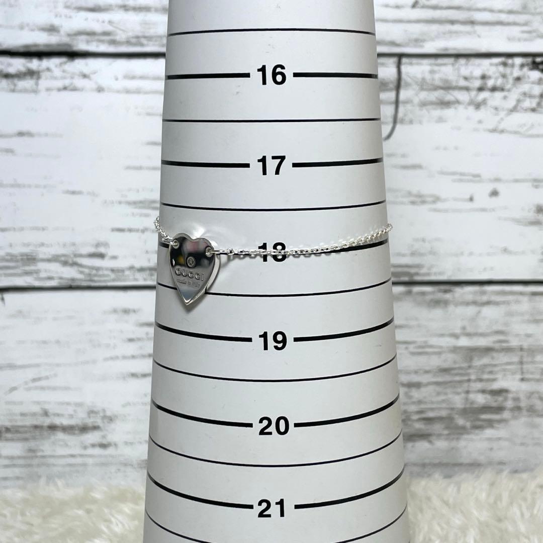 GUCCIグッチ ハートプレートブレスレット　フルセット　シルバー925