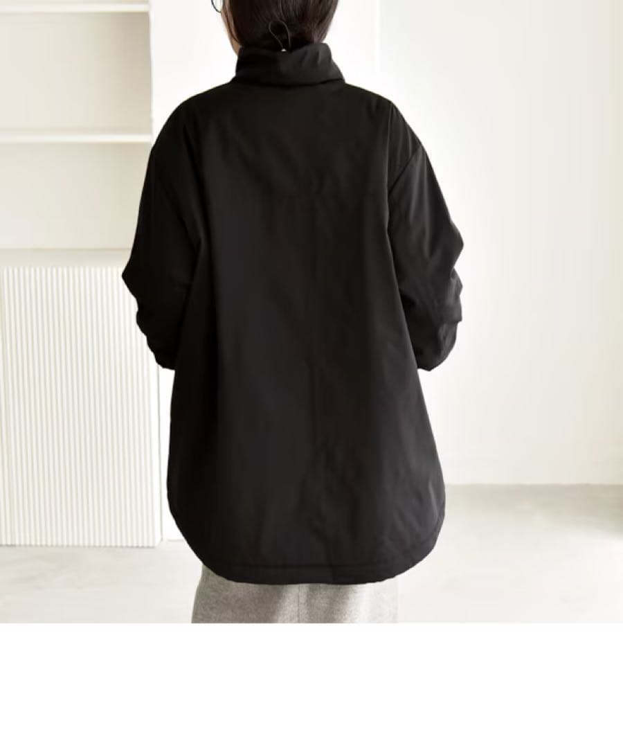 quaranciel 中綿 スタンドカラー ダブル ジップ モンスター コート