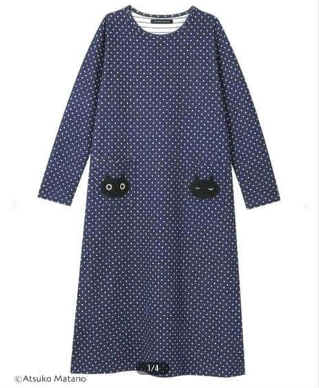 新品タグ付き ワコール マタノアツコ パジャマ ワンピ ルームウェア ドット