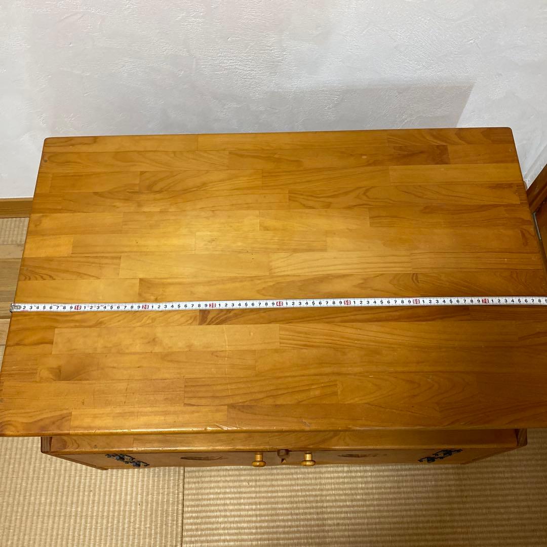 ハンドメイド　カントリー家具　テレビ台　ハートくり抜き