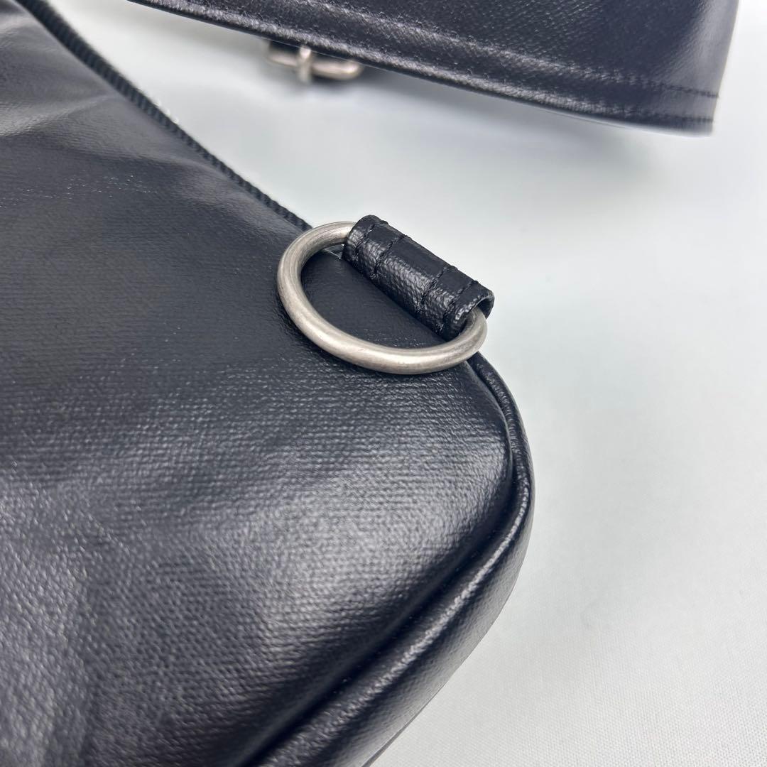 【未使用品】ポーター PORTER ボディバッグ レザー フリースタイル 黒