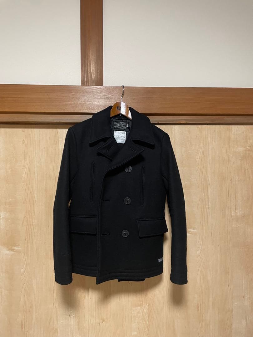 Pコート メンズ ブラック