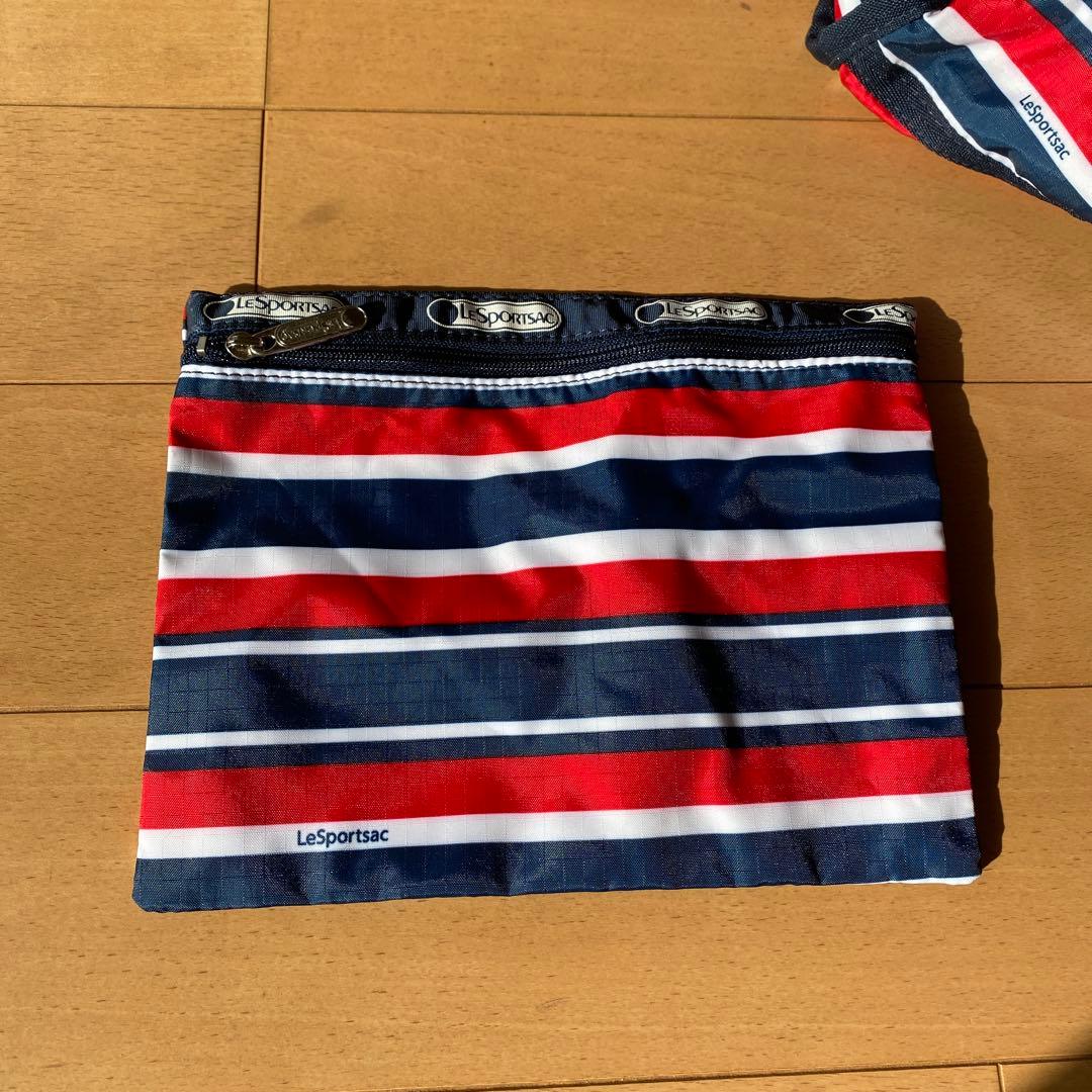 LeSportsac ストライプ ボストンバッグ