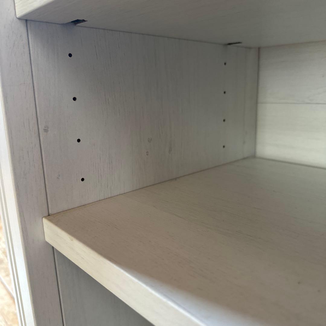 【お値下げ】ホワイト 木製オープンシェルフ 4段