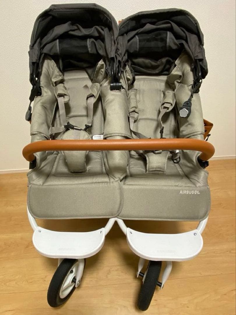 AIRBUGGY ダブルベビーカー グレー ココダブル EX マット付