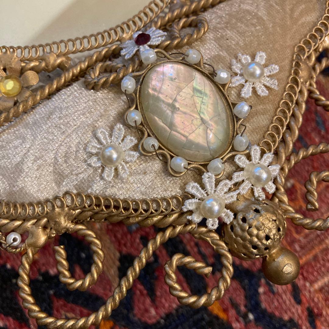 アンティーク　ミラートレイ