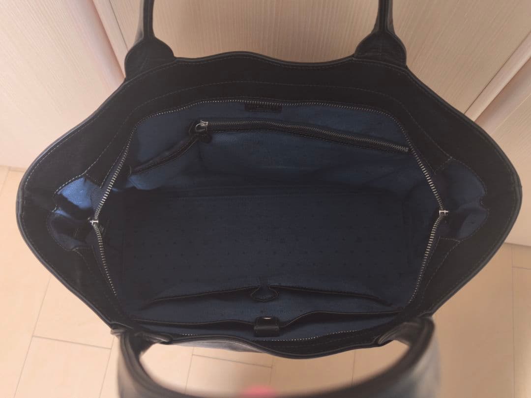 ファイブウッズ　PLATEAU　ウィークエンドトート 　ネイビー　レザー　L