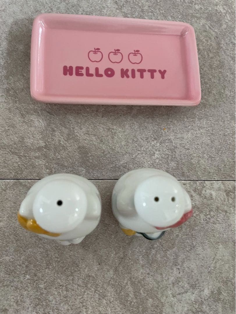 希少品★ハローキティ 調味料入れセット 陶器製 平成レトロ