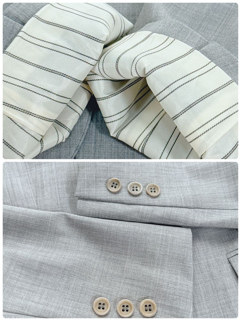 美品 セオリー スーツ セットアップ グレー ジャケット パンツ サイズ2