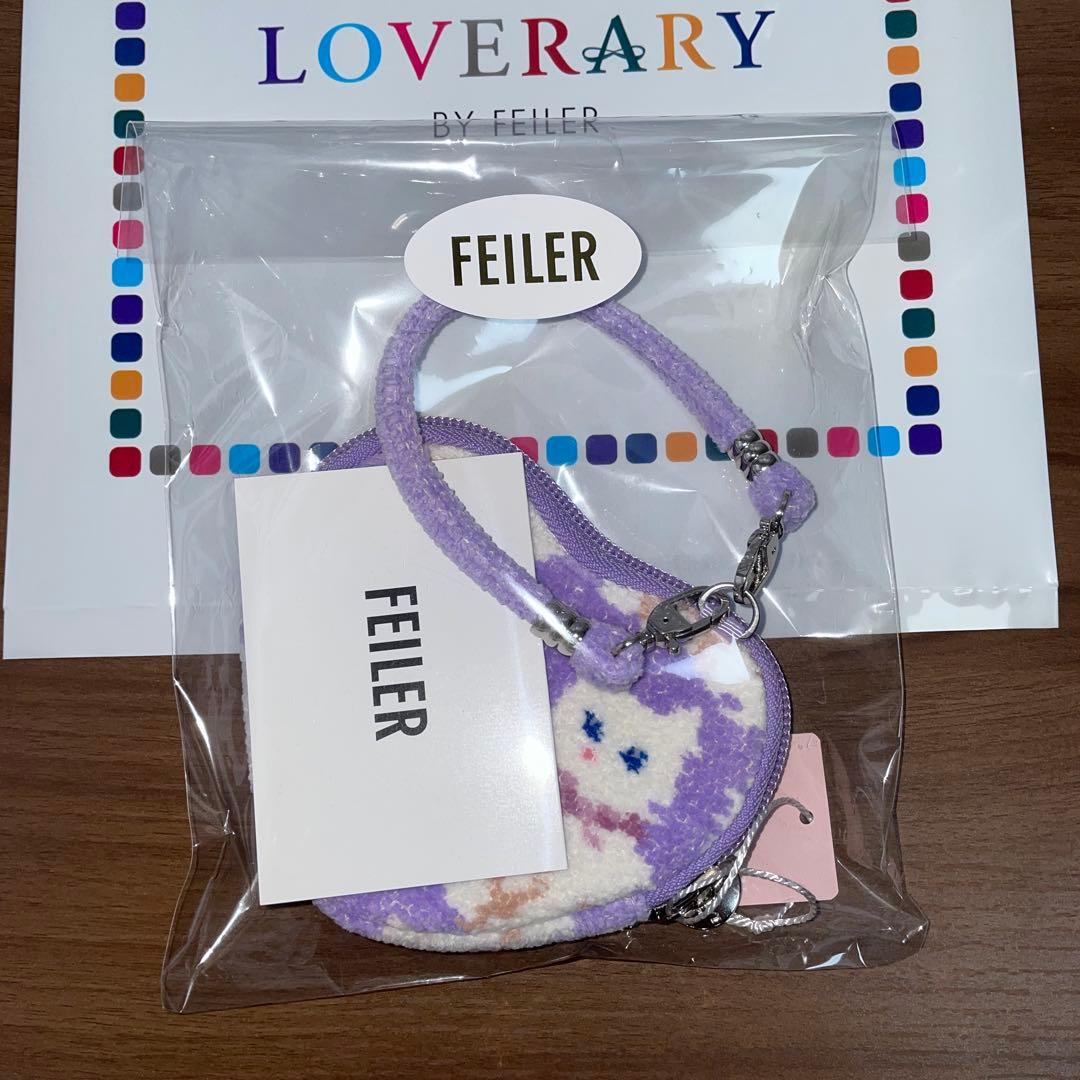 【新品】FEILERラブラリー★モフモフネコチャン★ハート型ポーチ WEB限定