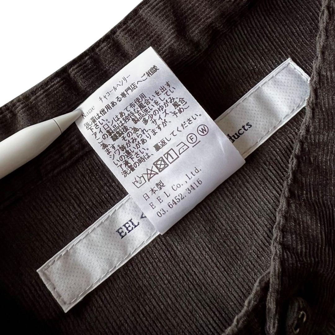 【美品】EEL Products/イール プロダクツ/チャコールヘンリー/ L