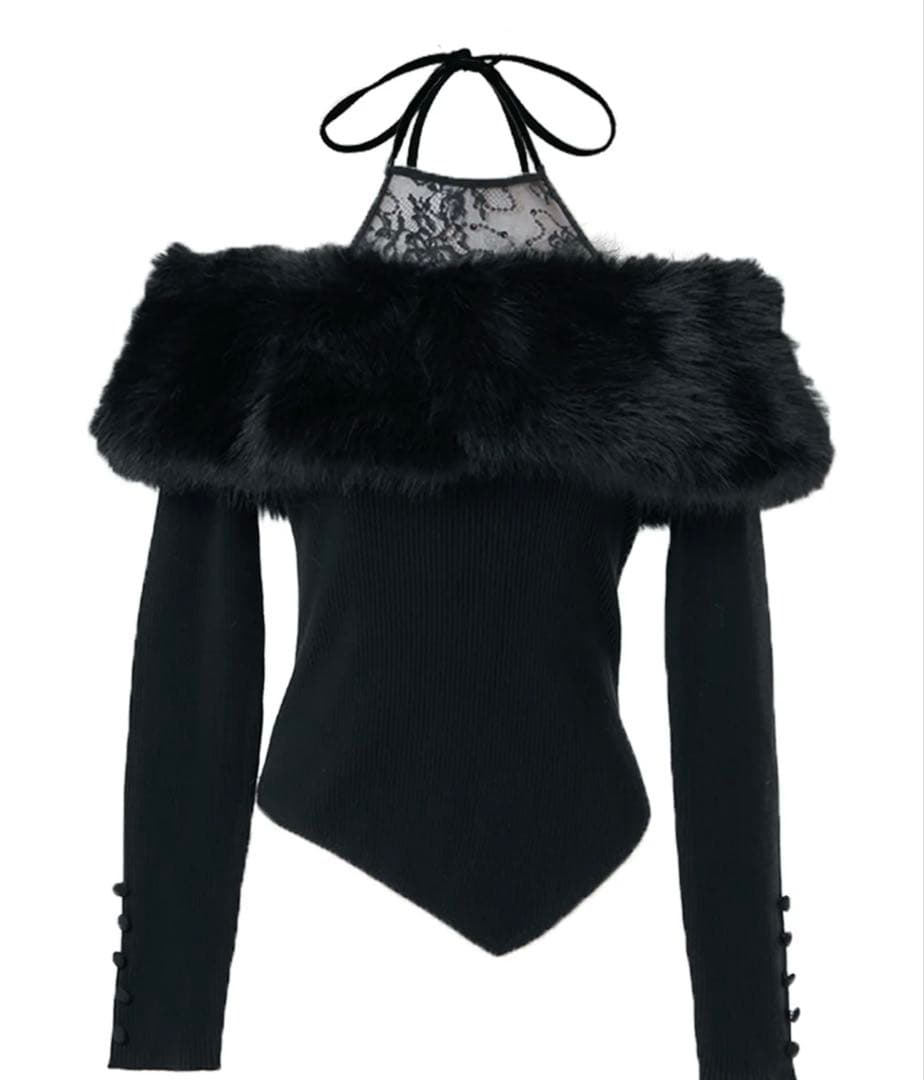 ベリアミミ オフショルファーニットトップス