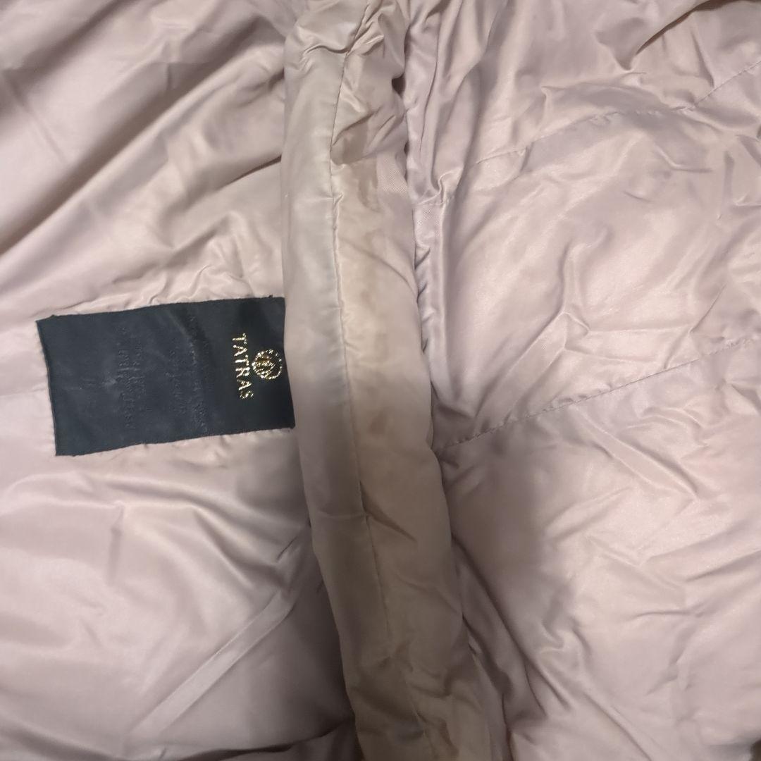 【良品】TATRAS　ダウンコート　Aラインシルエット　Sサイズ　グレージュ