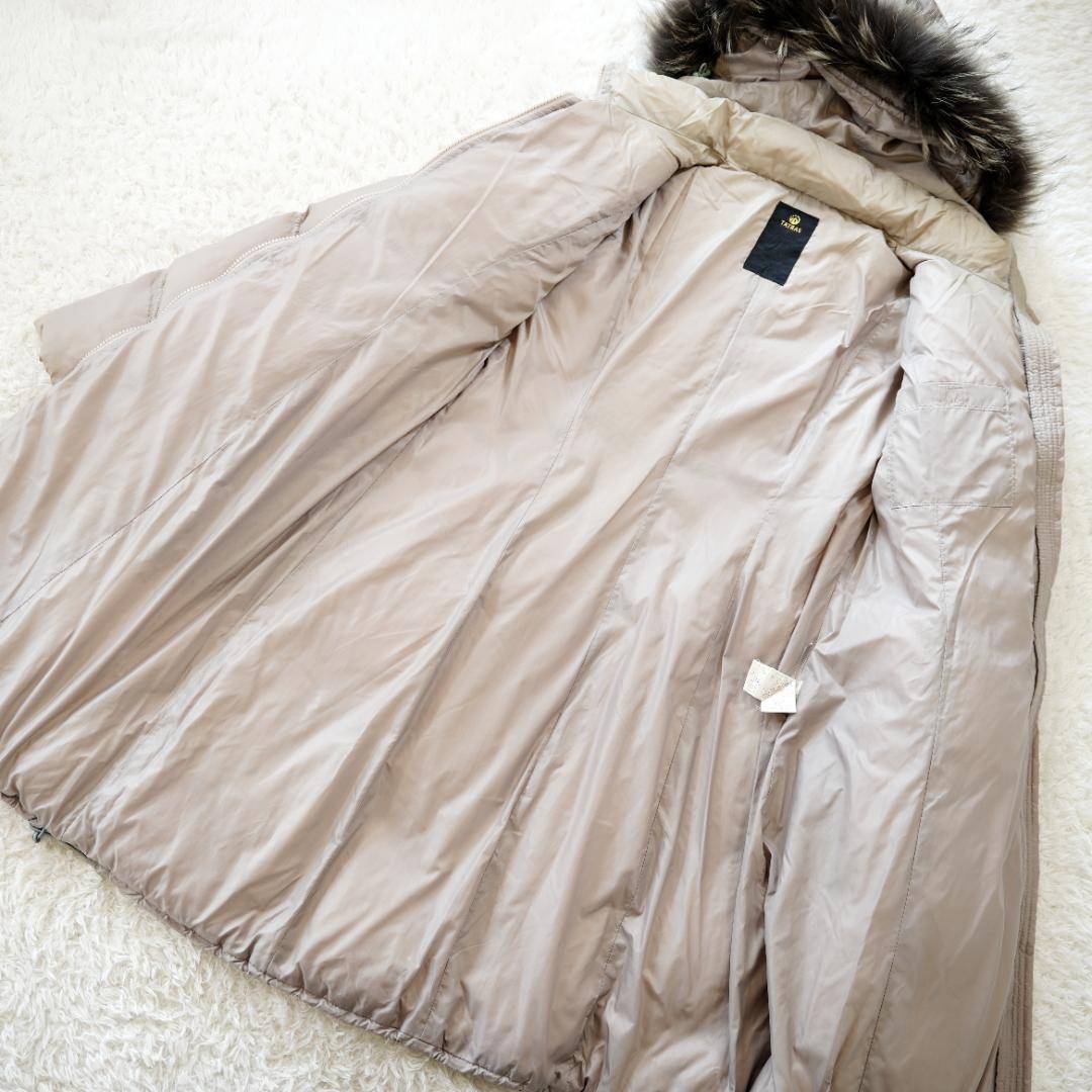 【良品】TATRAS　ダウンコート　Aラインシルエット　Sサイズ　グレージュ