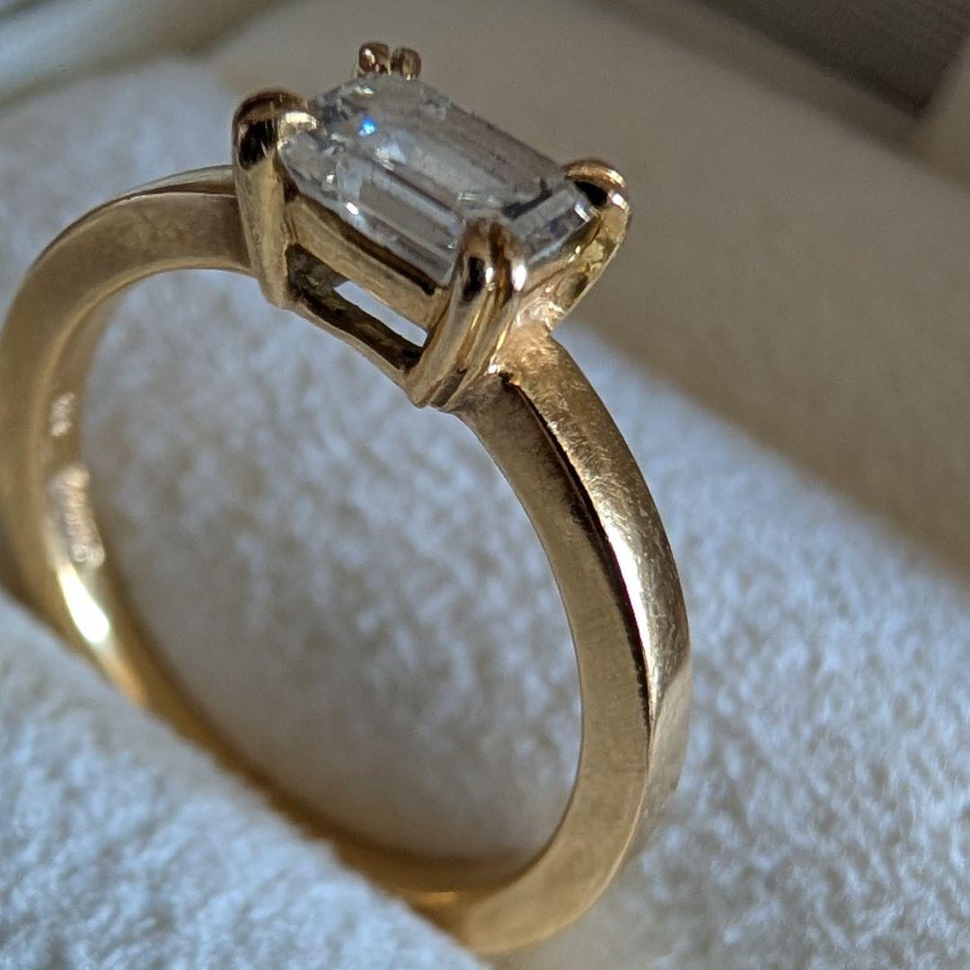 【ORECCHIO】 鑑定書付 0.568ct 天然ダイヤモンドリング 18K