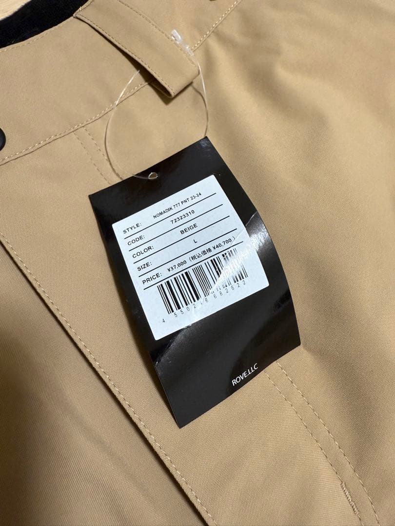 新品未使用　23-24　ノマディック　777 PNT BEIGE Lサイズ