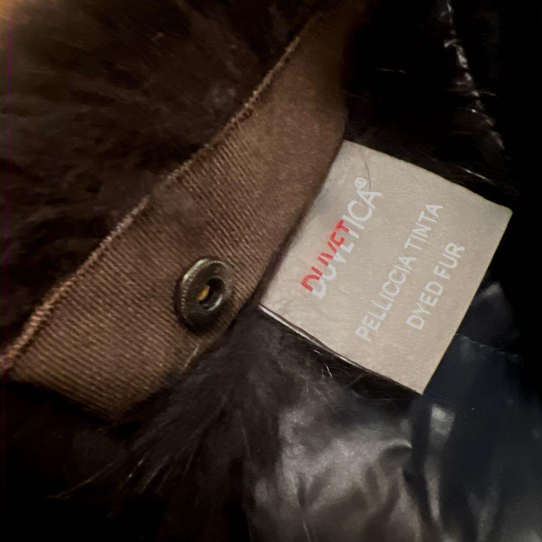 美品　デュベティカ DENEB ダウンコート40 黒　NERO フードファー付