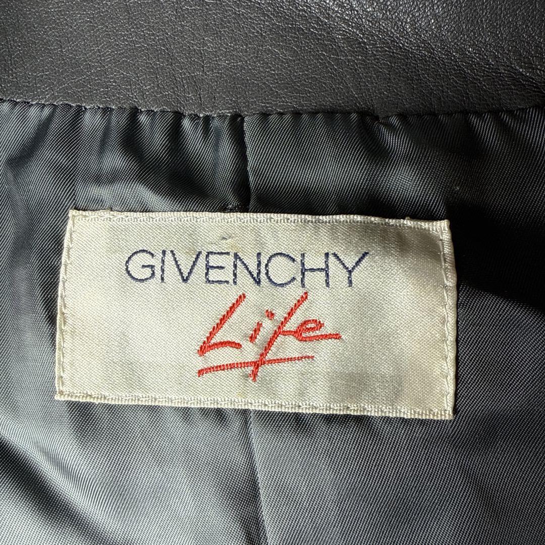 希少 ジバンシー レザーコート ノーカラー 羊革 シープレザー 本革 ロング