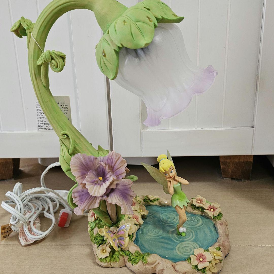 ティンカーベル　ランプ　ライト　ディズニー　置物　フラワー　花　レア　フェアリー